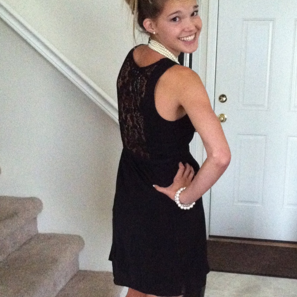 American Eagle Lace Back Little Black Dress Size 4